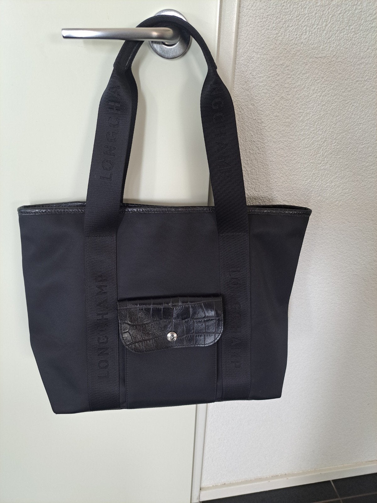 Longchamp Le Pliage Cabas Tote Zwart, Ophalen of Verzenden, Nieuw, Zwart, Shopper