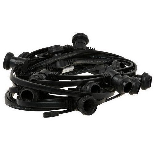 Prikkabel 50 meter. + fitting 64x  zwart, Verzenden, Nieuw