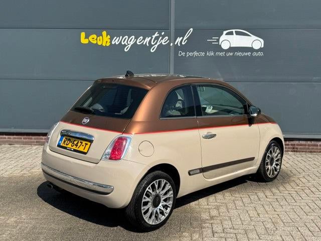 Fiat 500 1.2 Lounge *uniek tweekleurig *pano *airco *16”, Auto's, Fiat, Voorwielaandrijving, Euro 5, Stof, Gebruikt