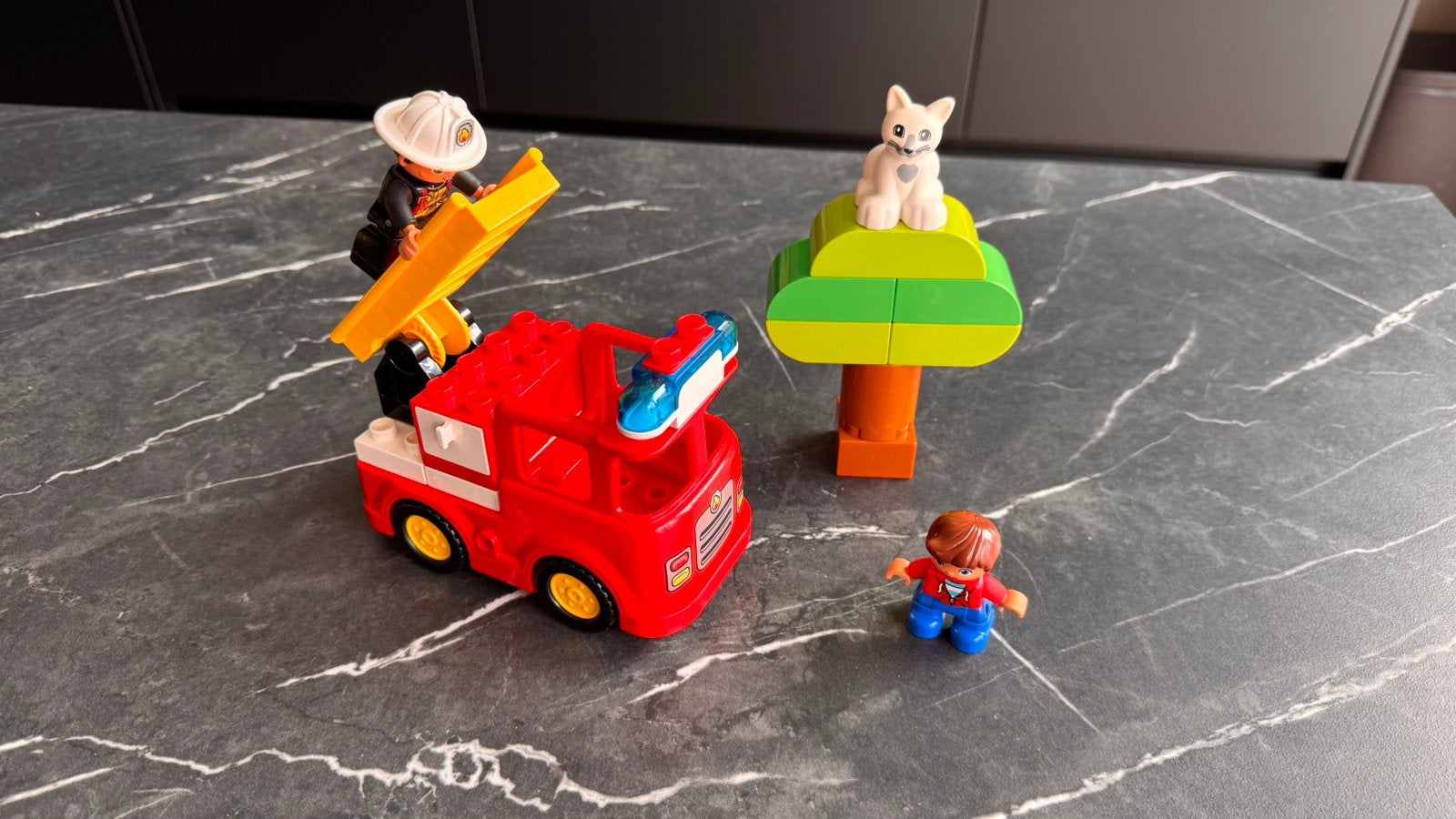 Duplo brandweer set, Ophalen, Gebruikt, Duplo