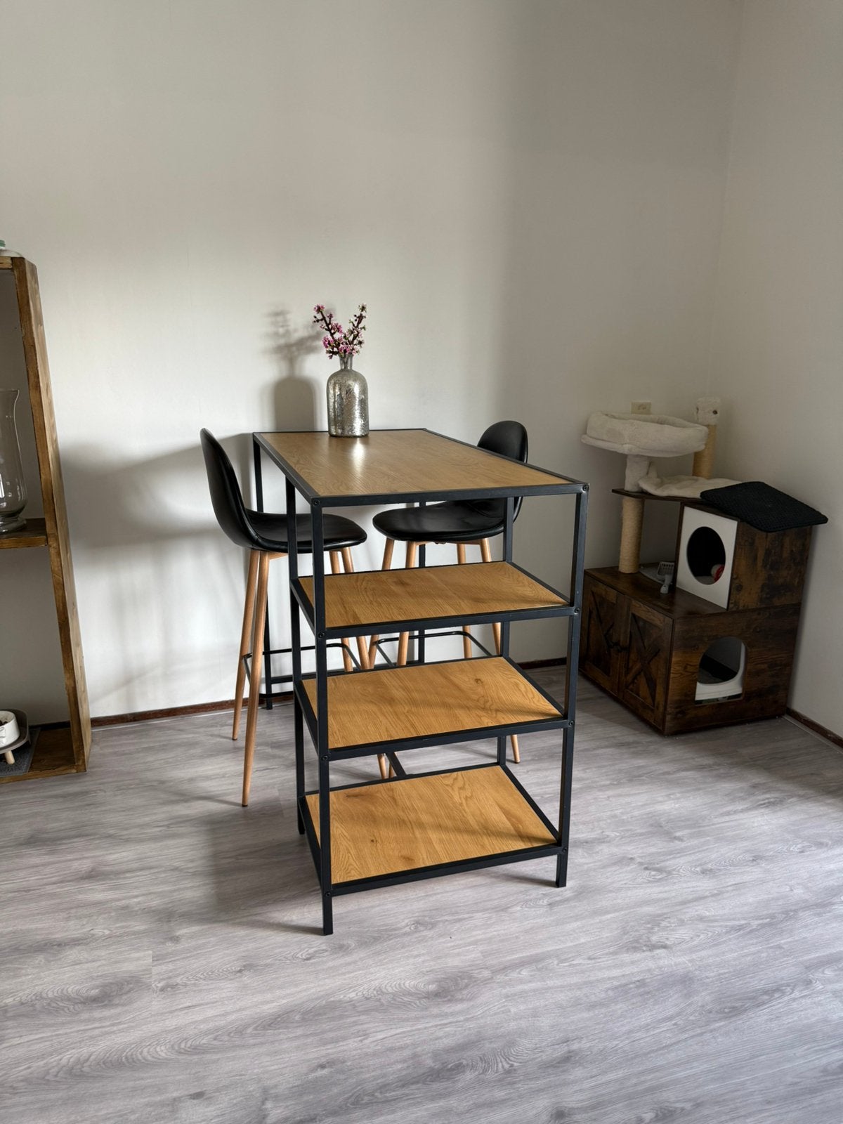 Bar tafel met stoelen, Huis en Inrichting, Ophalen, 100 tot 150 cm, 50 tot 100 cm, Zo goed als nieuw