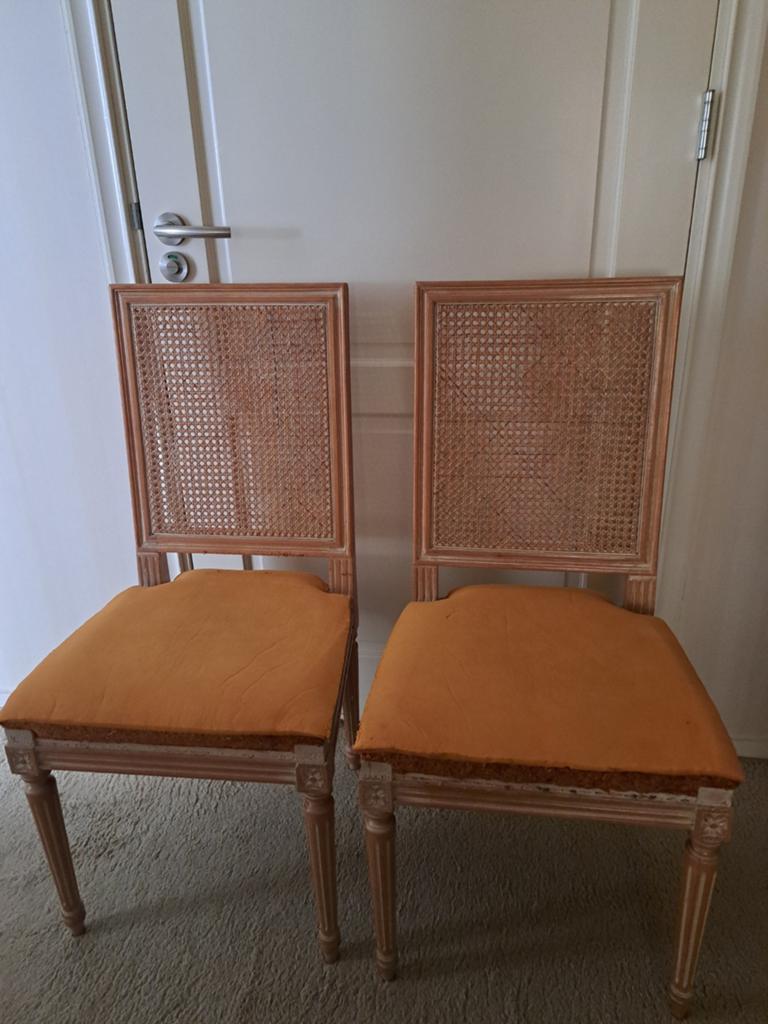 2 Franse webbing stoelen, Antiek en Kunst, Antiek | Meubels | Stoelen en Banken, Ophalen