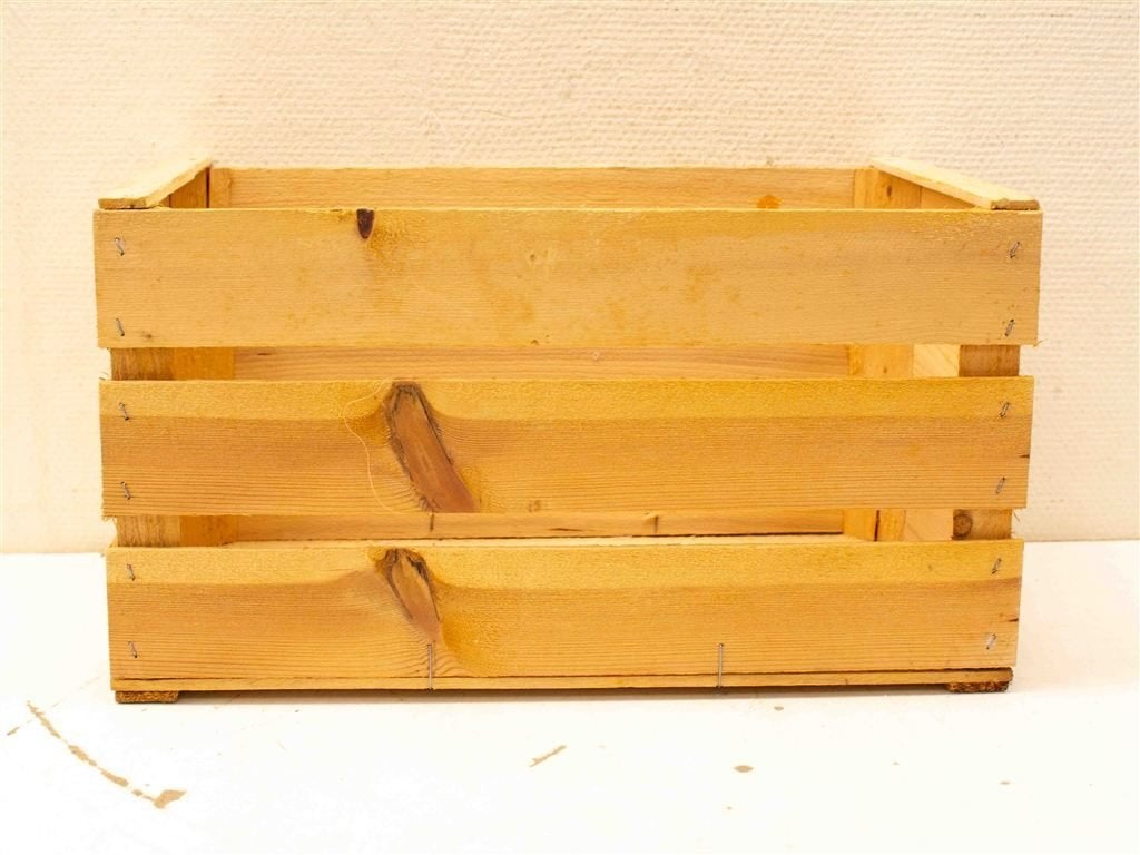 Houten krat 37680, Ophalen of Verzenden, Gebruikt, Minder dan 50 cm, Minder dan 50 cm