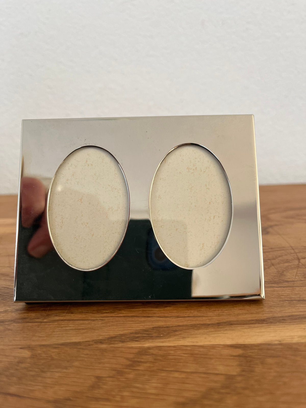 Verzilverd fotolijstje dubbel fotoframe frame, Ophalen of Verzenden, Zo goed als nieuw