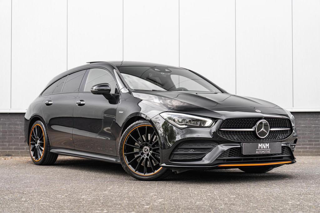 Mercedes CLA Shooting Brake 250 AMG Orange Edition|Pano|HUD|, CLA, Gebruikt, Zwart, Leder en Stof
