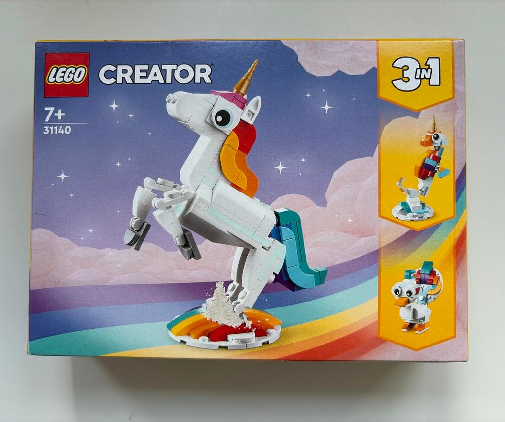 Lego Creator 3in1 Eenhoorn 31140 Nieuw in doos!, Lego, Denemarken, Nieuw, Ophalen of Verzenden