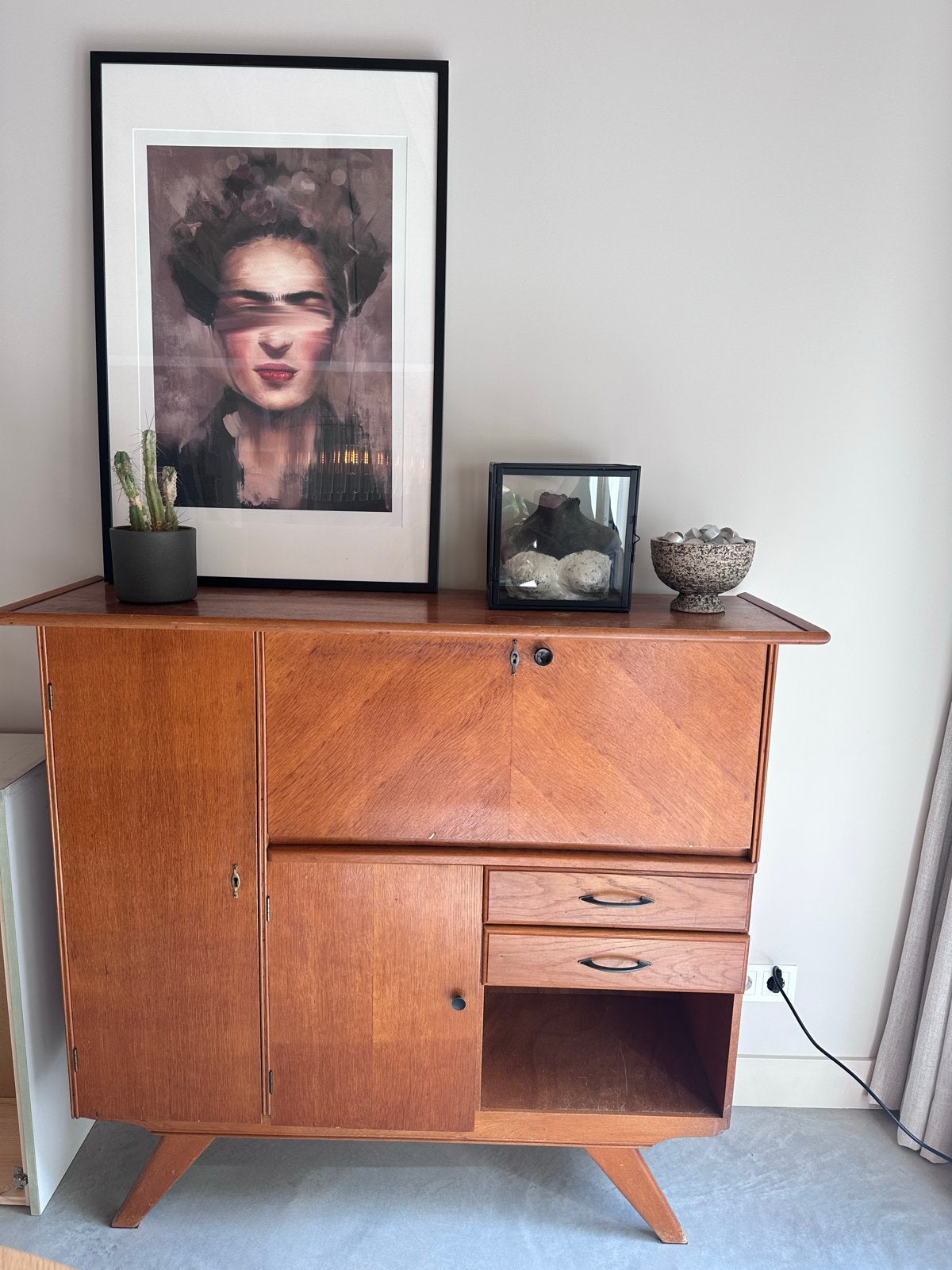 Vintage secretaire/dressoir /kast/ Deens met opbergruimte, Ophalen, Gebruikt