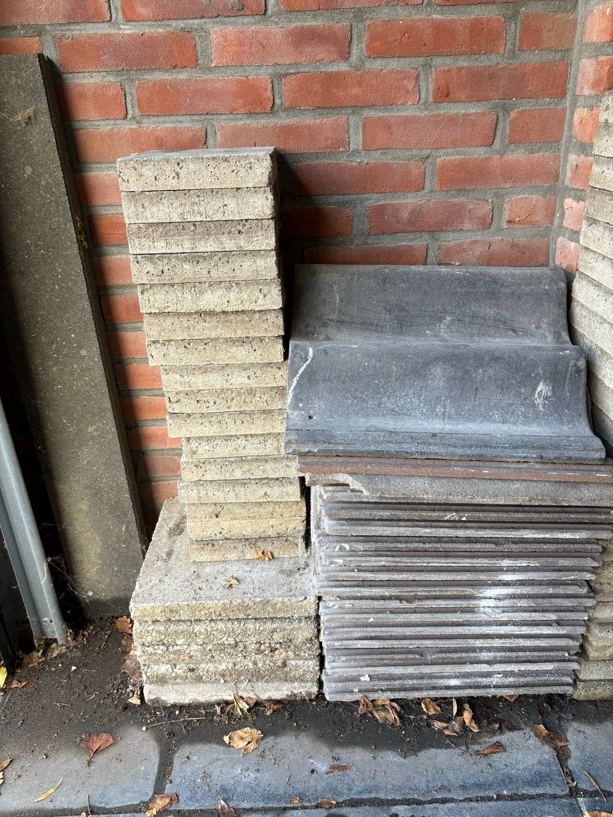 Betonnen terrastegels 20x20 cm (38 stuks), Ophalen, Gebruikt, Minder dan 5 m², Beton