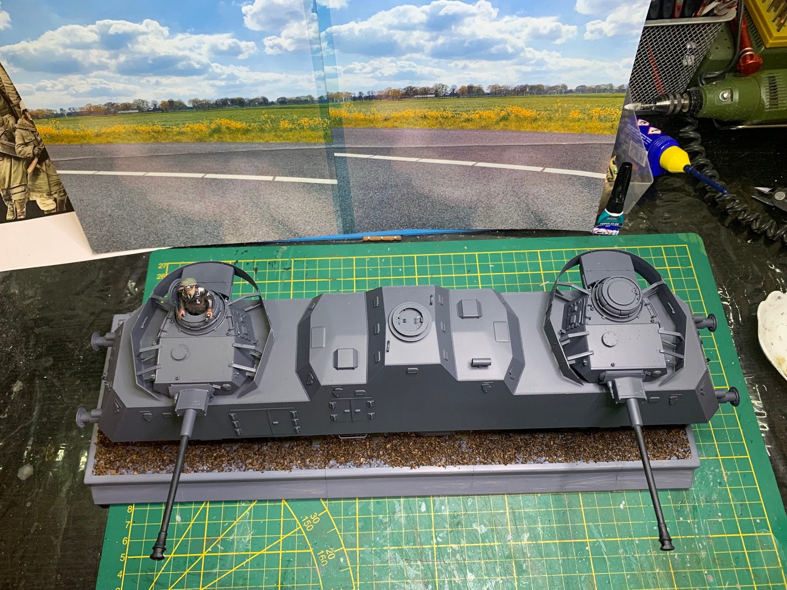 German Armored Train PanzerTriebwagen Nr.16, schaal 1/35, Hobby en Vrije tijd, Overige merken, Gebruikt, Tank, 1:32 tot 1:50