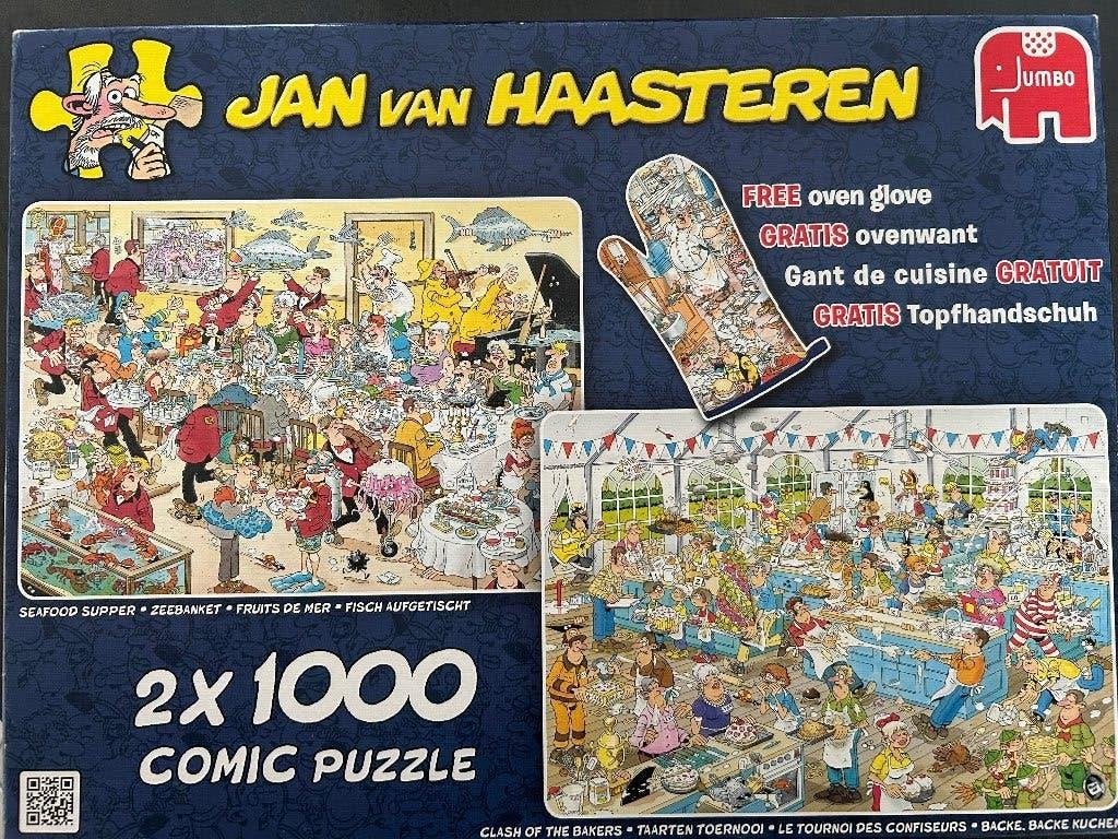 Jan van Haasteren,  2 X 1000 stukjes, Ophalen, 500 t/m 1500 stukjes, Zo goed als nieuw, Legpuzzel