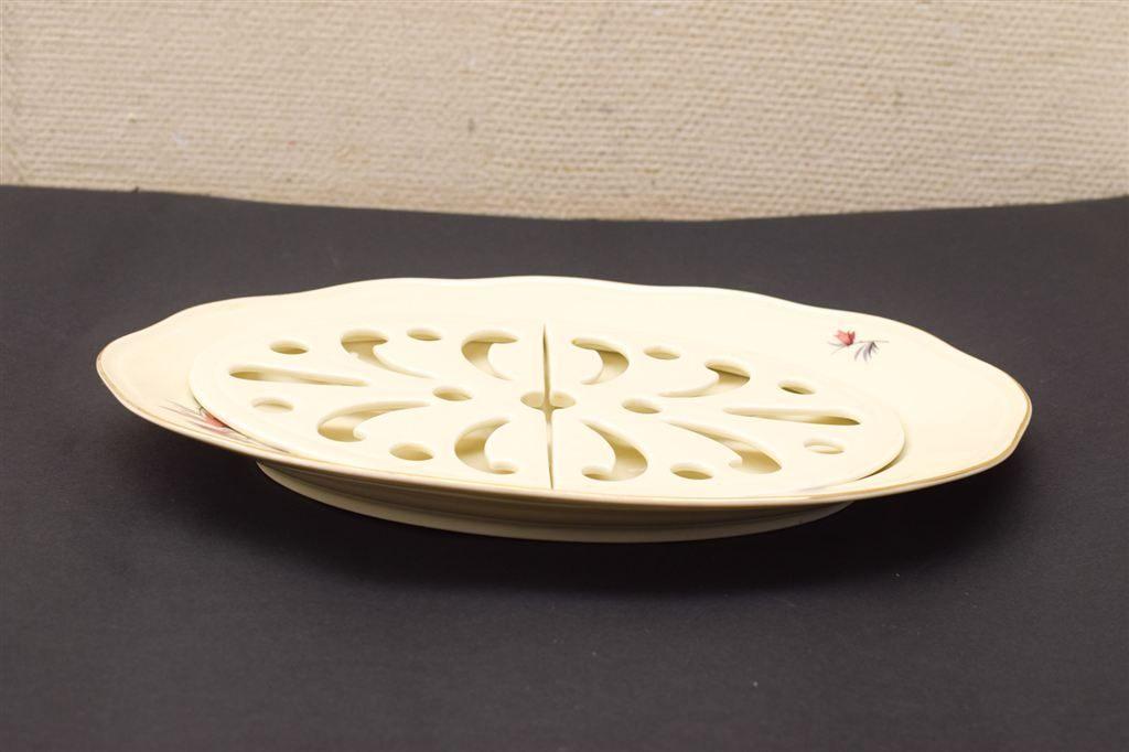 Pirkenhammer porseleinen Lekschaal/uitlekschaal 45692, Ophalen of Verzenden, Gebruikt, Aardewerk, Bord(en)