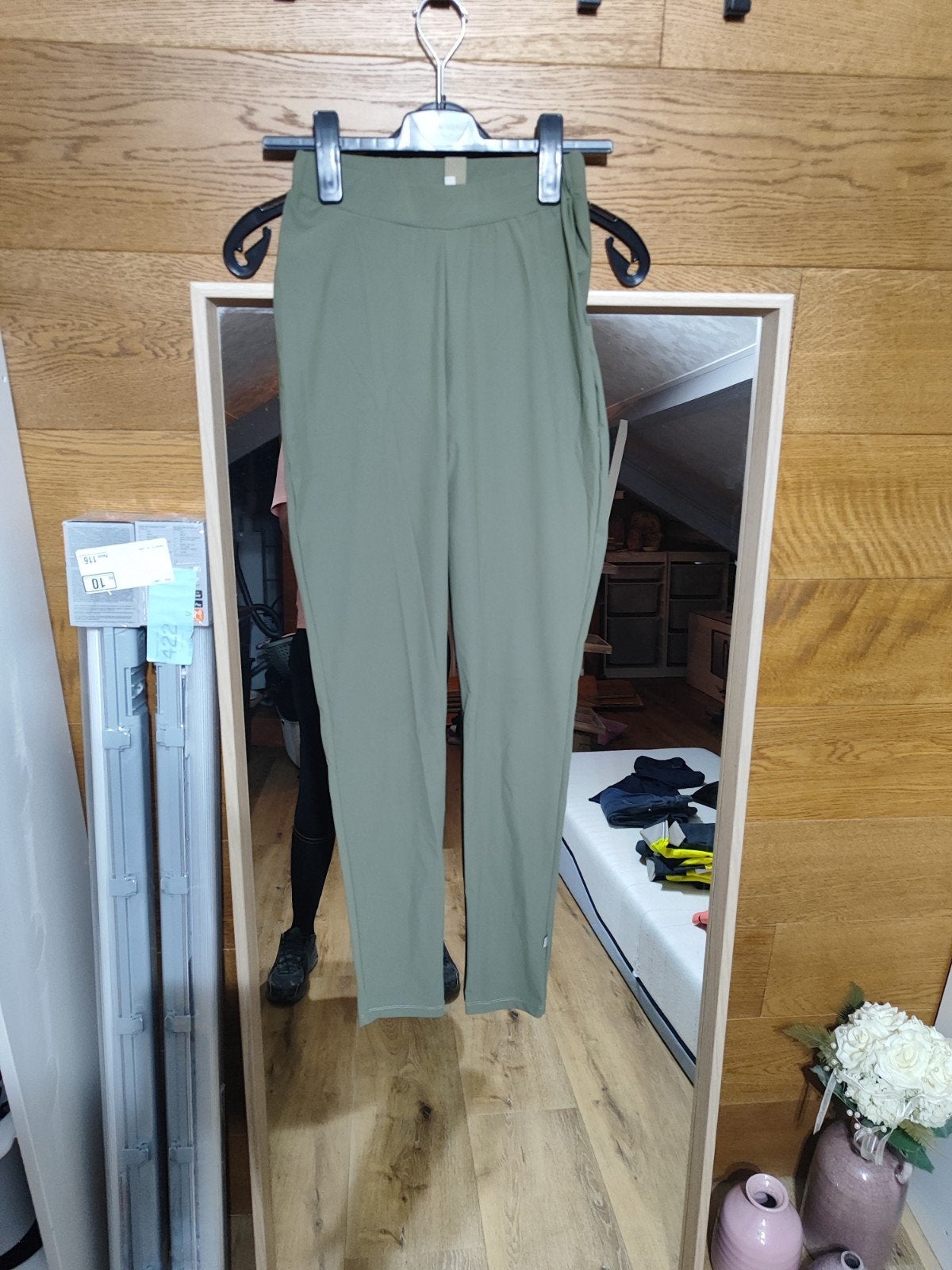 zusss legging travelstof groen S/M, Ophalen of Verzenden, Zo goed als nieuw, Groen, Lang