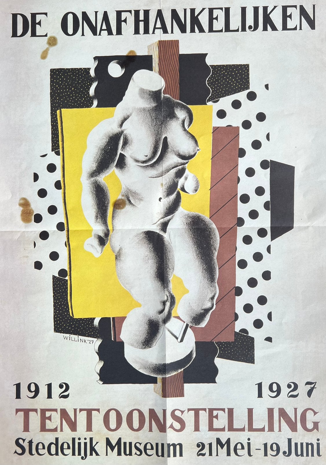 Affiche tentoonstelling De Onafhankelijken 1927, Ophalen of Verzenden