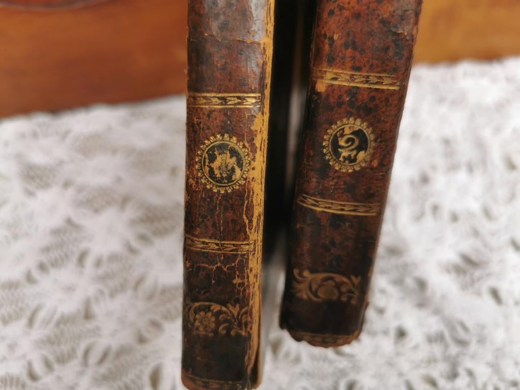 Antieke boeken 1785 set van 2, voor de Poolse koning Miekje, Ophalen of Verzenden