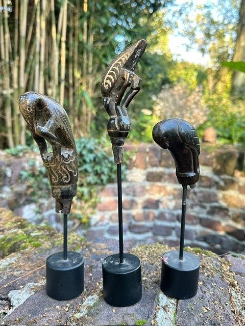 3 betelnootschrapers handvaten van hoorn, Ophalen of Verzenden