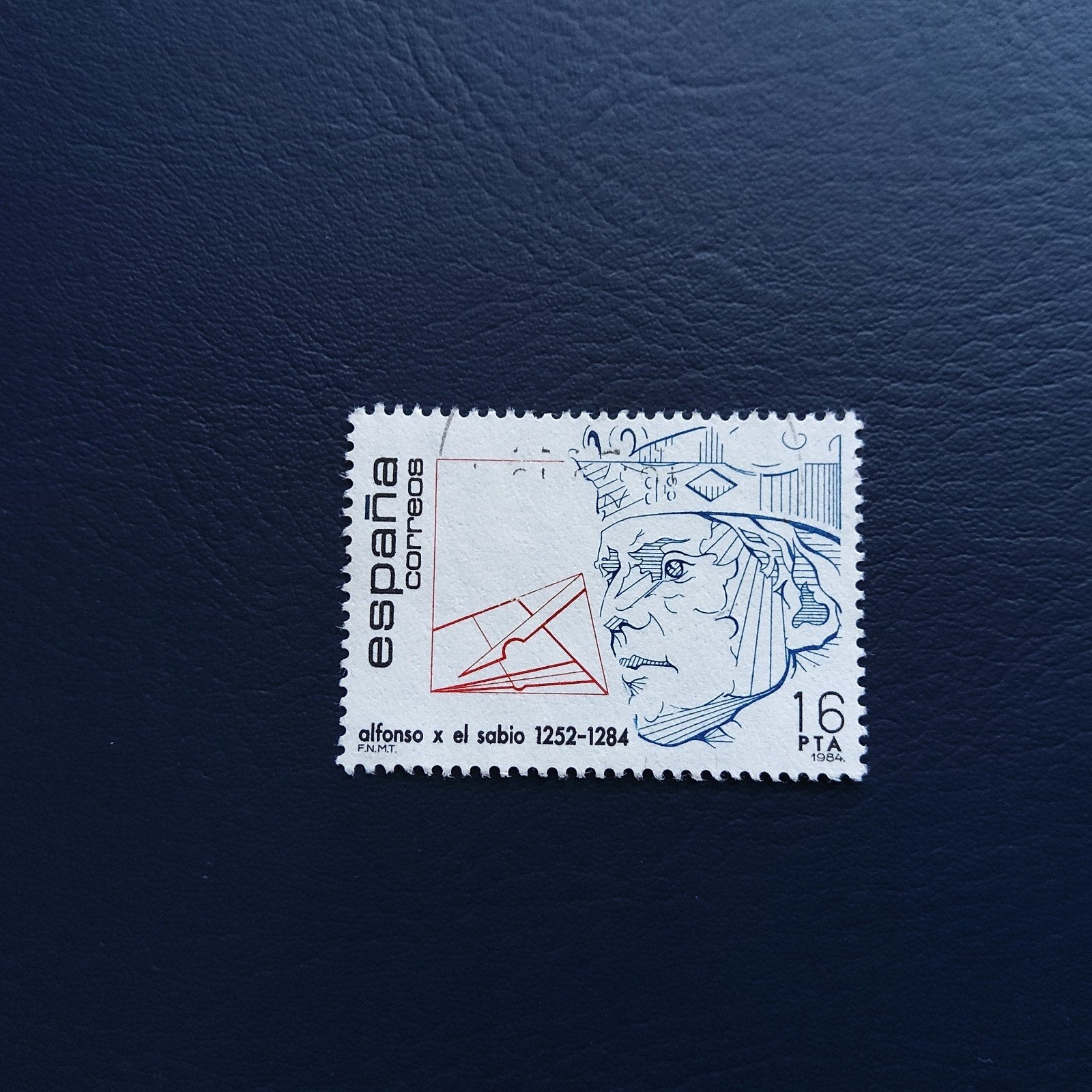 Spanje postzegel Alfonso X el Sabio 1252-1284, Postzegels en Munten, Ophalen of Verzenden, Gestempeld