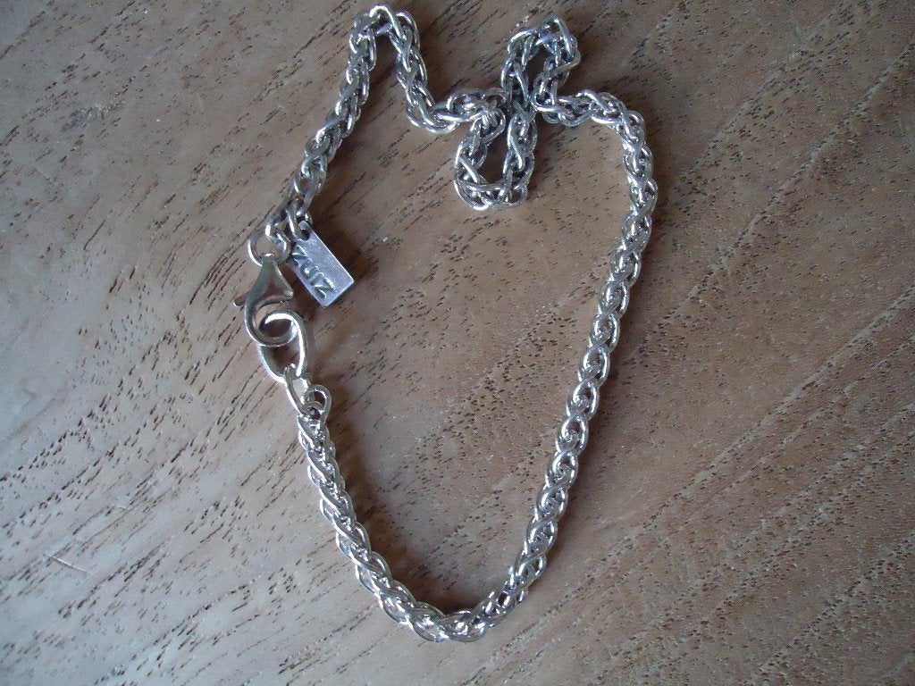 mooie echt zilveren armband zinzi 22,5 cm vossenstaart 925, Ophalen of Verzenden, Zo goed als nieuw, Zilver, Zilver
