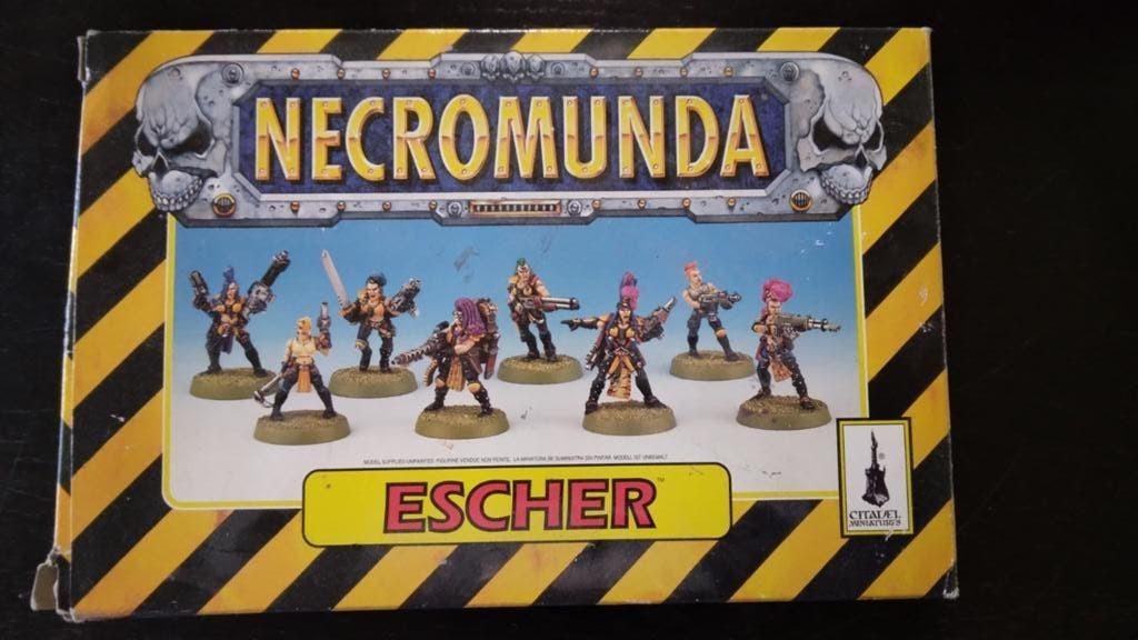 Necromunda House Escher Gang - Gedeeltelijk Geschilderd, Ophalen of Verzenden, Gebruikt, 1:50 of kleiner, Figuur of Figuren