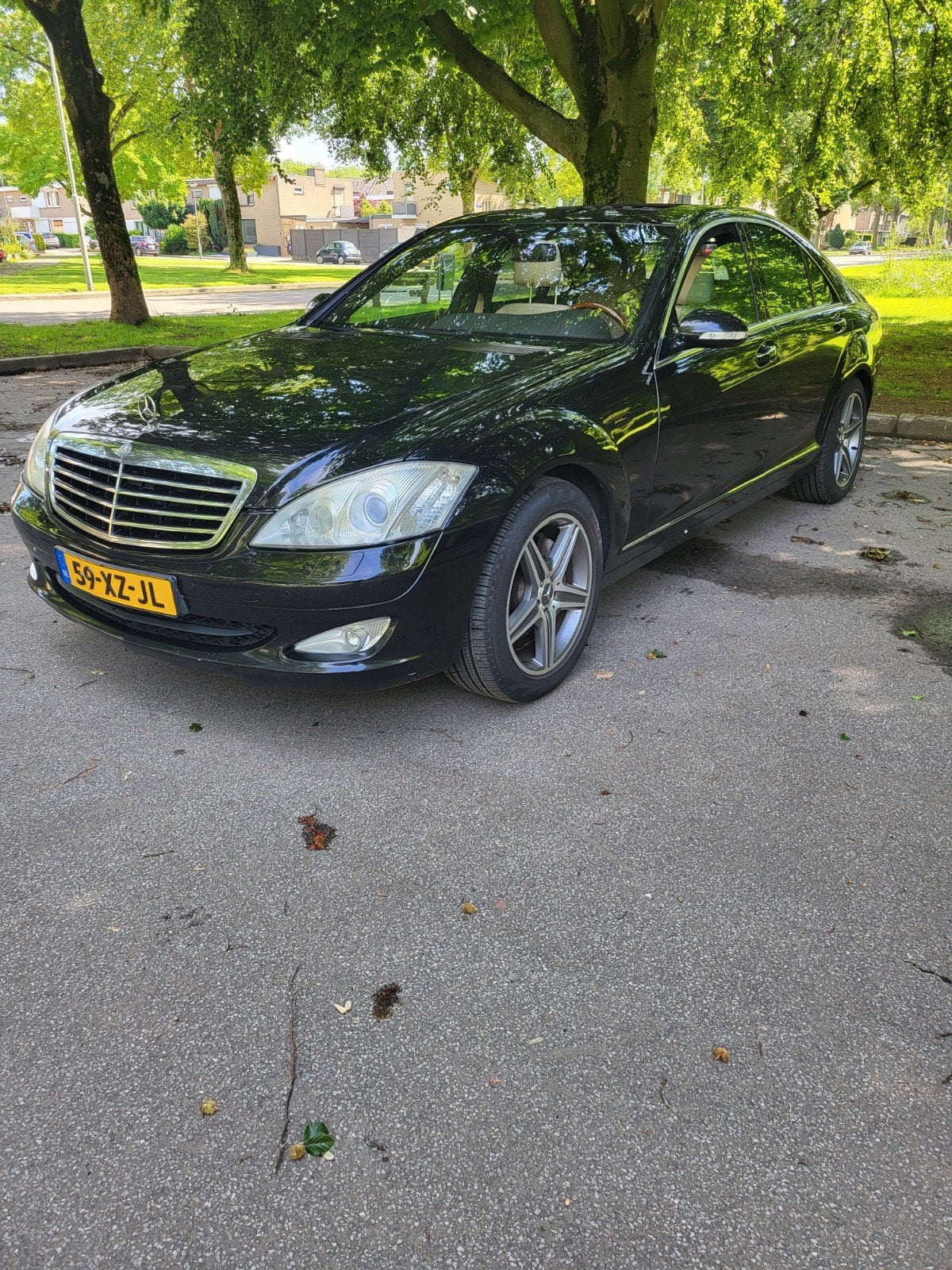 Mercedes-Benz S-Klasse 3.5 S350 AUT 2007 Zwart, Auto's, Mercedes-Benz, Automaat, 1780 kg, Achterwielaandrijving, Beige