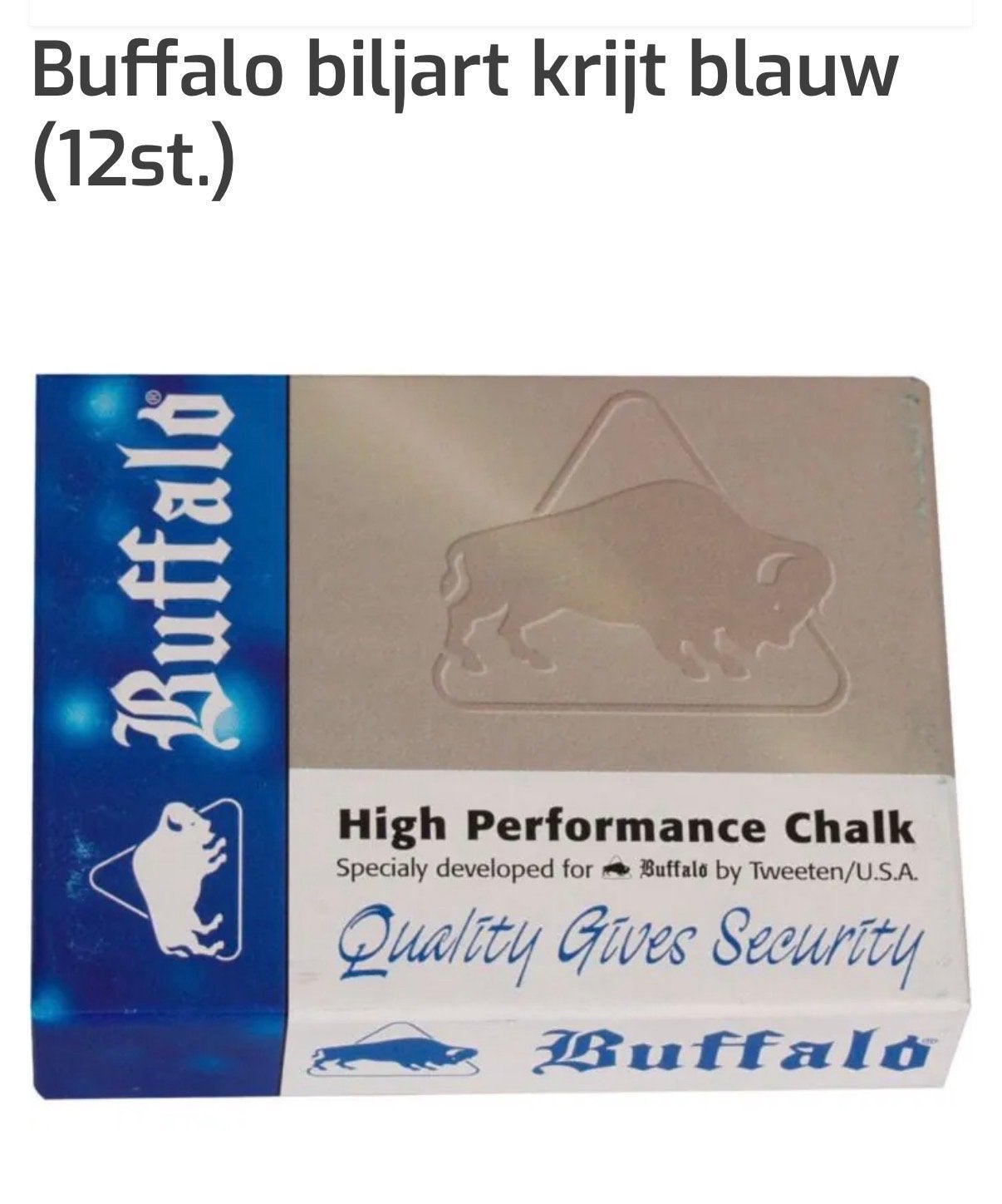 Buffalo Biljart Krijt Blauw (12 stuks) - High Performance, Ophalen of Verzenden, Nieuw, Overige typen