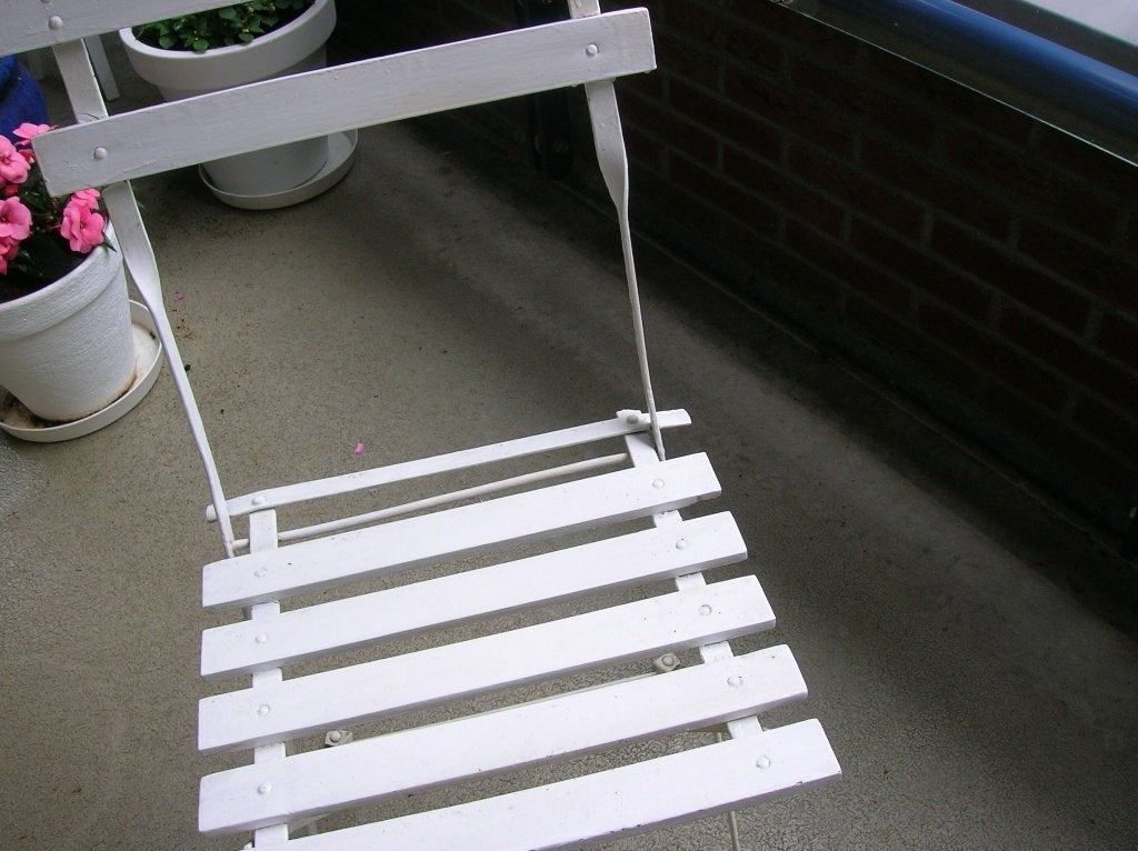 brocante bistro stoeltje, Ophalen