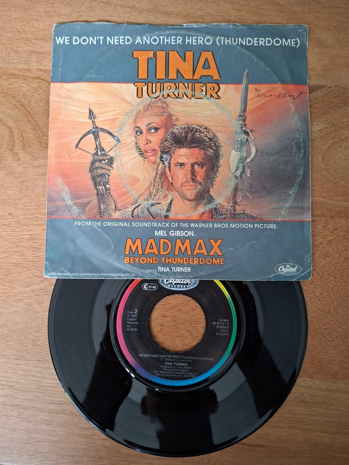 Tina Turner - We Don't Need Another Hero (Thunderdome), Gebruikt, Filmmuziek en Soundtracks, 7 inch, Ophalen of Verzenden