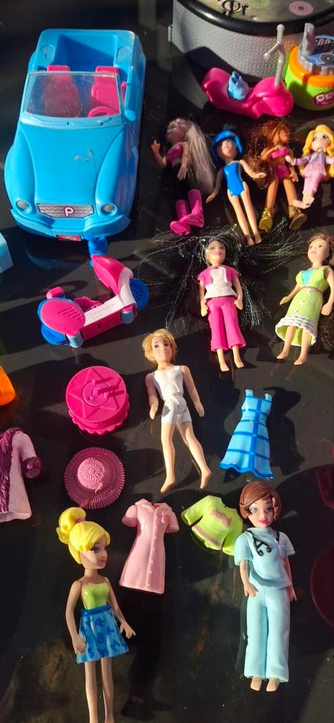Doos vol polly pocket inclusief 10 poppetjes, Verzamelen, Ophalen of Verzenden