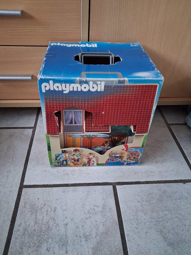 Playmobil draagbaar poppenhuis- 5167, Gebouw, Complete set, Ophalen of Verzenden, Zo goed als nieuw
