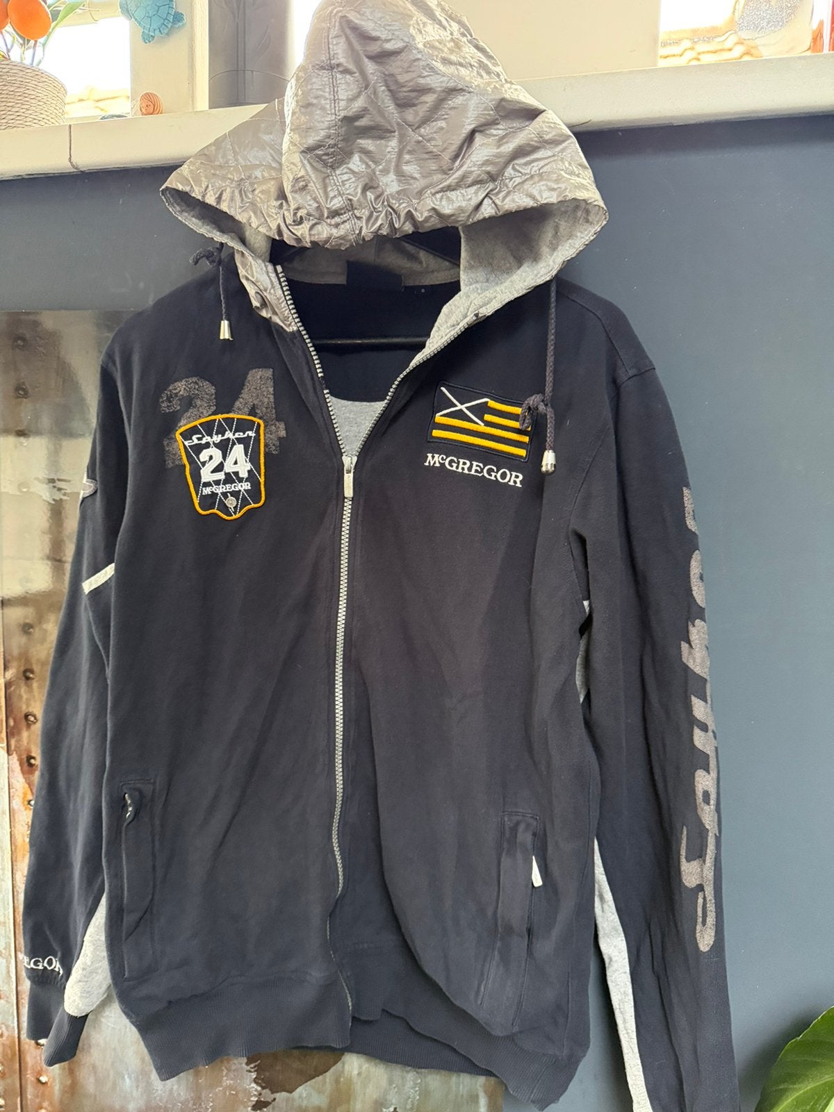 Mc Gregor vest SPIJKER mt S, Ophalen of Verzenden, Gedragen, Maat 46 (S) of kleiner, Blauw