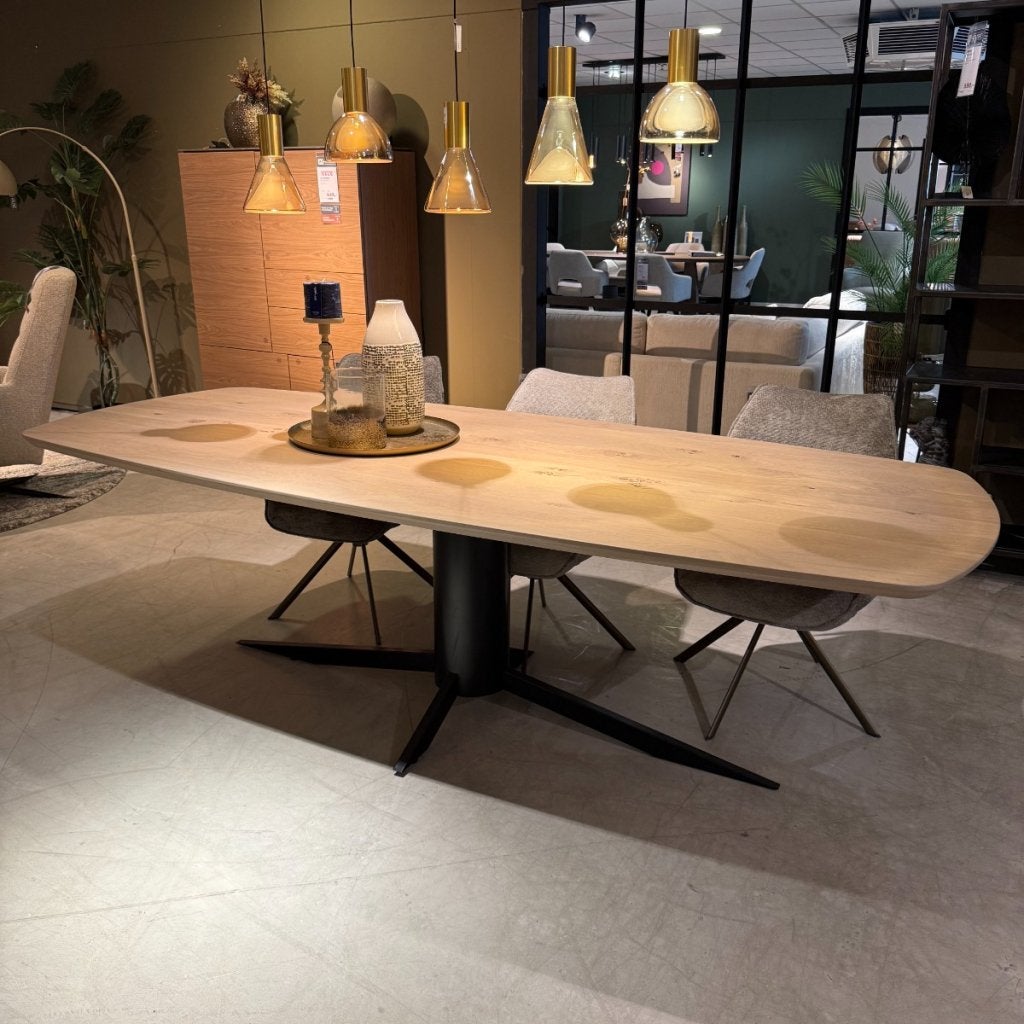 Eettafel Dutchz 1403 - 260x110 - Massief Rustiek Eiken -, Niet ingevuld, Niet ingevuld, Niet ingevuld