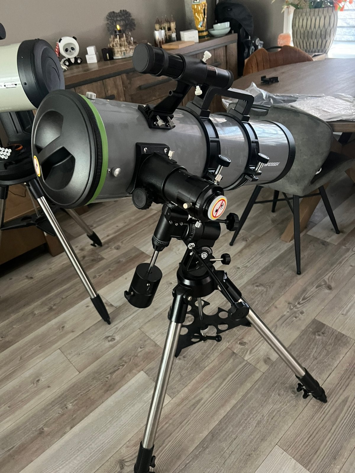 Bresser Reflector Telescoop 150/750 met 2  Lenzen, Ophalen, 80 tot 200 mm, Met statief, Spiegeltelescoop (reflector)