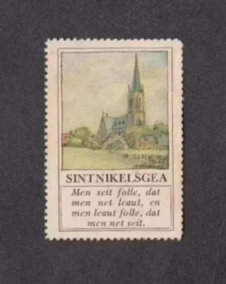 Verzamelplaatje Sluitzegel Sint Nicolaasga Sint Nikelsgea Fr, Ophalen of Verzenden, Zo goed als nieuw
