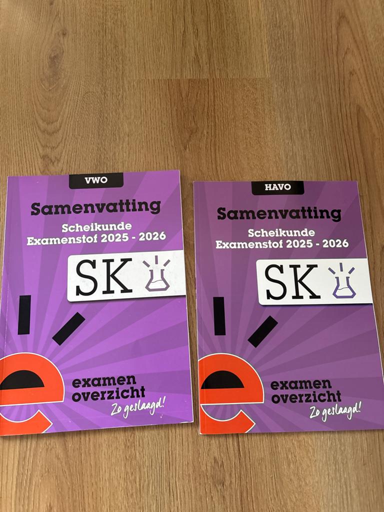 Samenvatting Scheikunde Examenstof 2025-2026 HAVO/VWO, Ophalen of Verzenden, Zo goed als nieuw, HAVO, Scheikunde