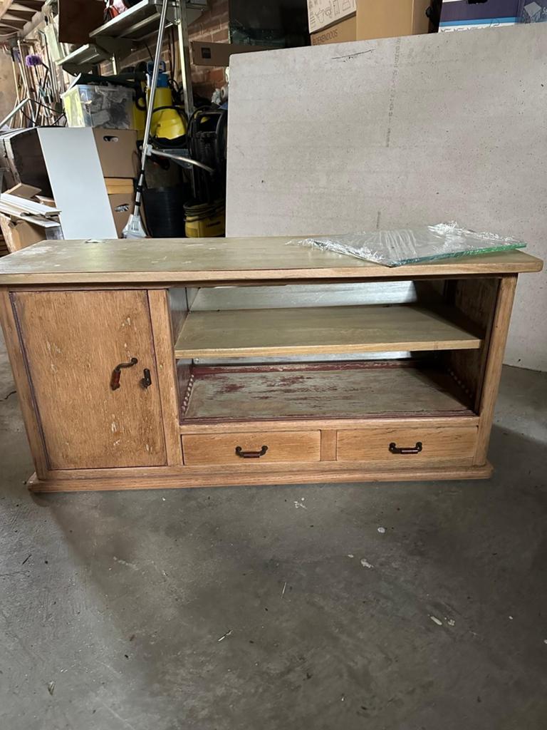 Brocante hangkast met glazen schuifdeuren, Ophalen of Verzenden, Gebruikt, 25 tot 50 cm, Minder dan 100 cm