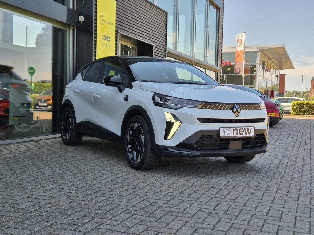 Renault Captur 1.6 E-Tech full hybrid 145 techno New Model!, Auto's, Renault, Gebruikt, 4 cilinders, Leder en Stof, Wit
