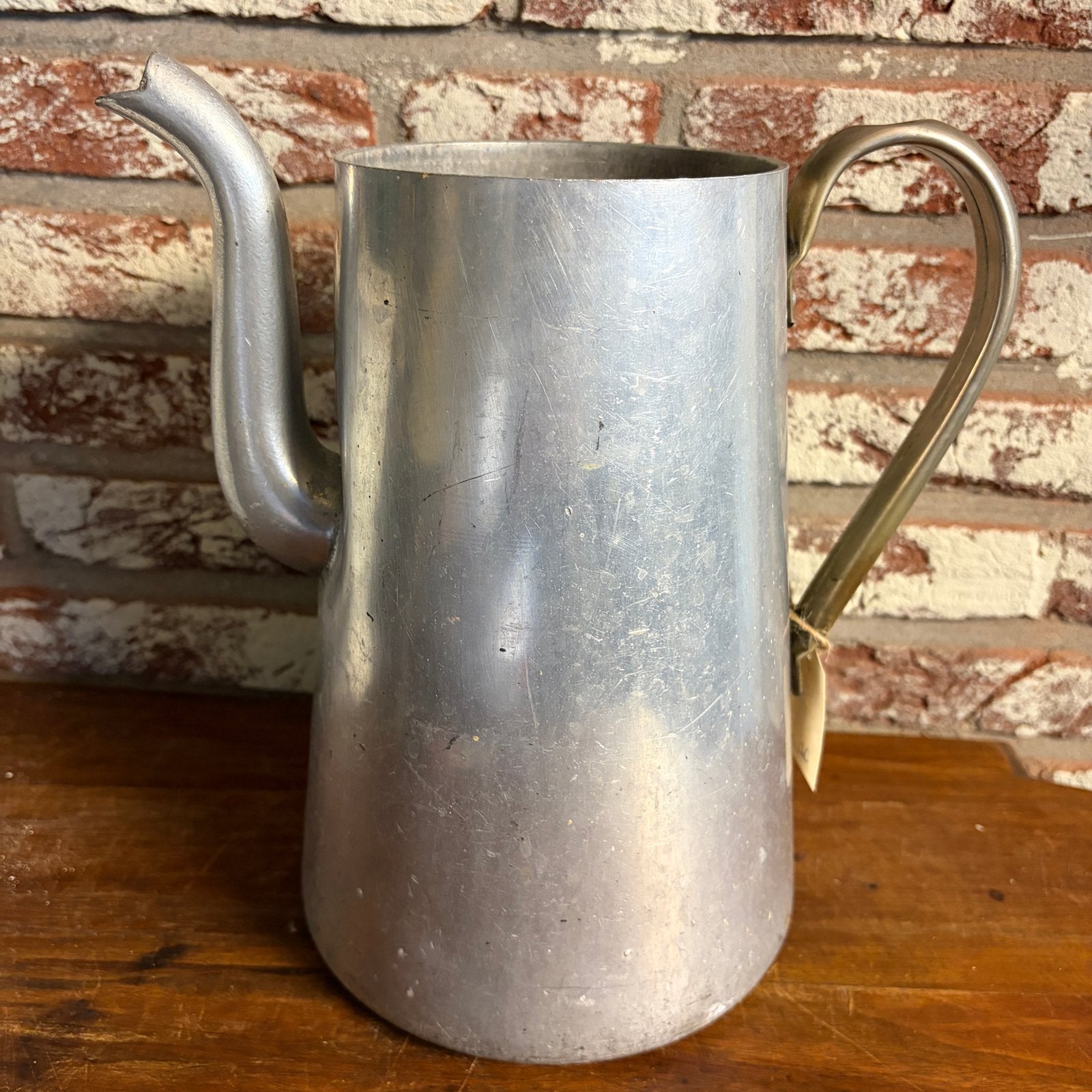 Brocante aluminium kan / vaas / oude gieter, Antiek en Kunst, Curiosa en Brocante, Ophalen of Verzenden