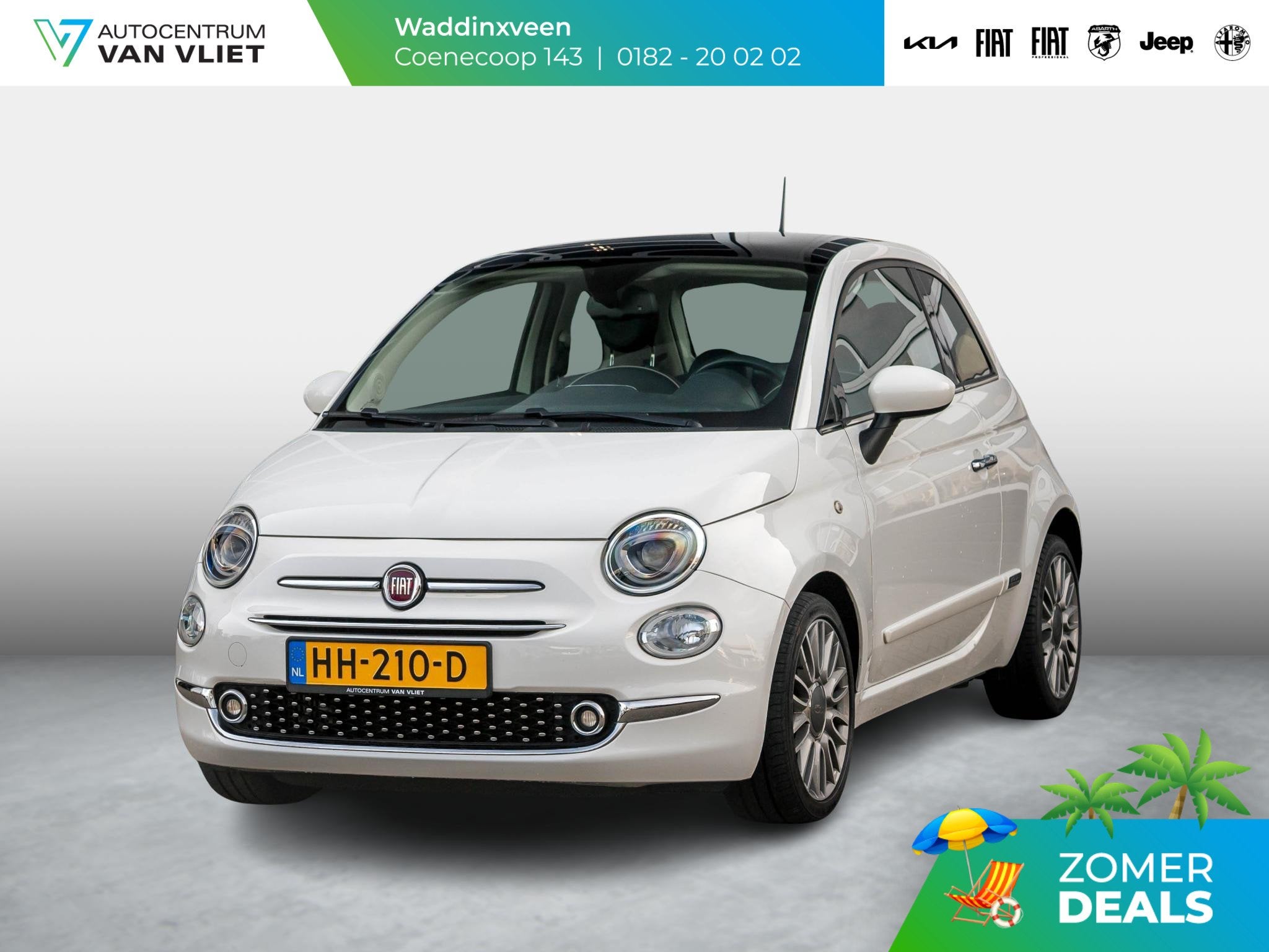Fiat 500 TwinAir Turbo Lounge | Panoramadak l Navi l PDC l C, Voorwielaandrijving, 12 maanden, Stof, Gebruikt
