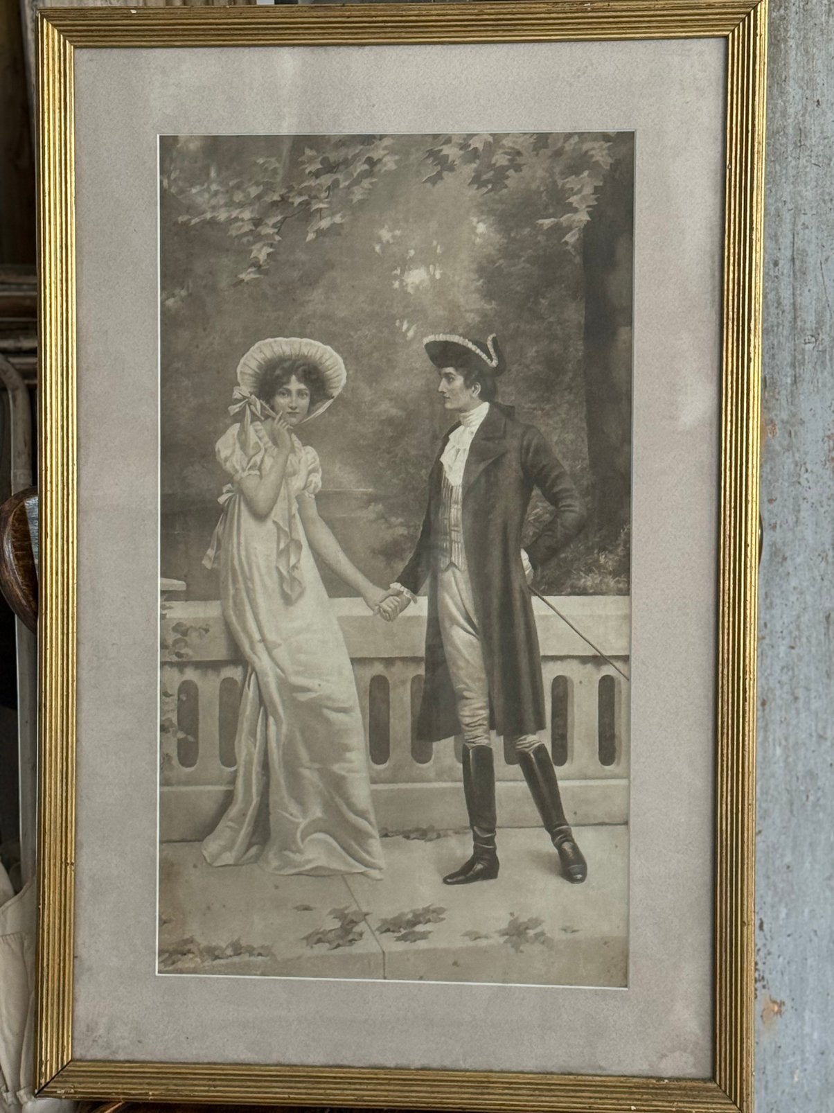 Schilderij romatisch tafereel, Ophalen of Verzenden