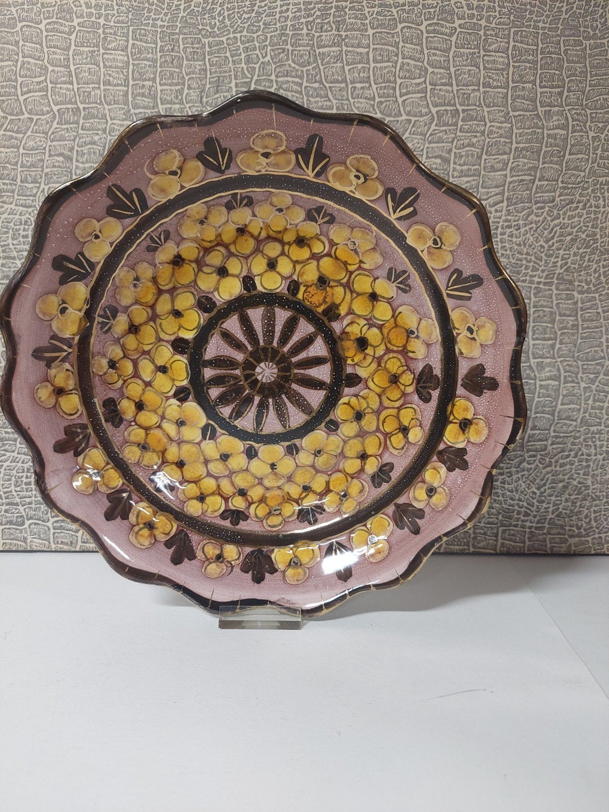 Flora Gouda Holland Schaal met Bloemenpatroon, Antiek en Kunst, Ophalen of Verzenden