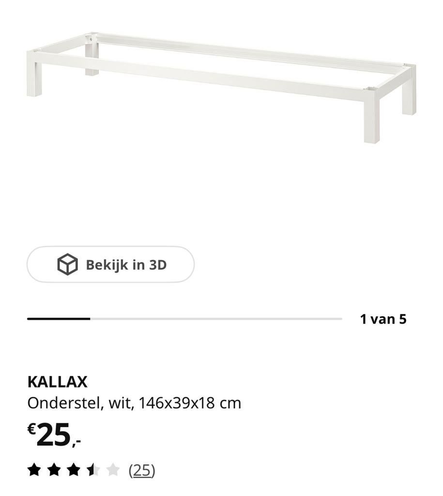 Kallax ikea onderstel wit NIEUW, Huis en Inrichting, Kasten | Overige, Ophalen, Nieuw