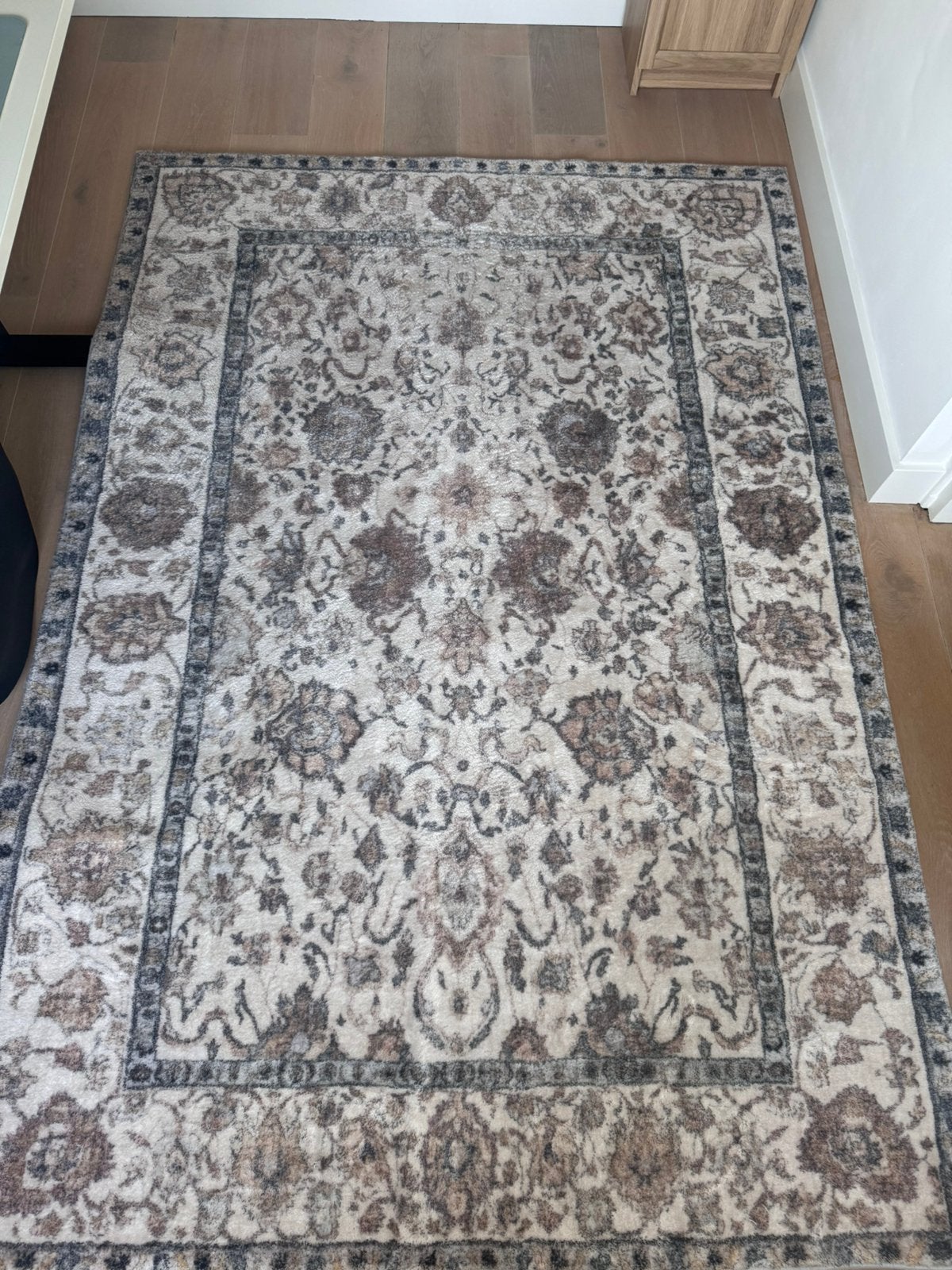 Vloerkleed, Ophalen, 100 tot 150 cm, Beige, 200 cm of meer