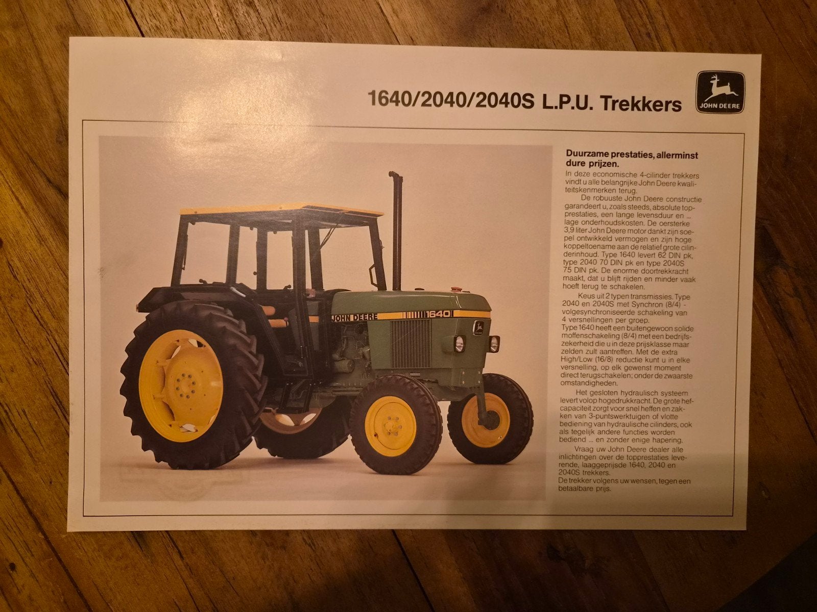 tractor folder John Deere 1640/2040/2040S L.P.U. trekkers, Ophalen of Verzenden