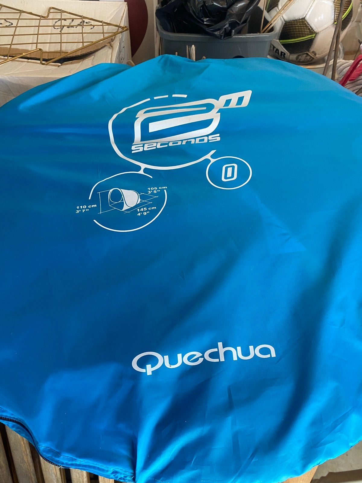 Quechua 2 Seconds Strandtentje - Blauw, Ophalen of Verzenden, Zo goed als nieuw, Tot en met 2