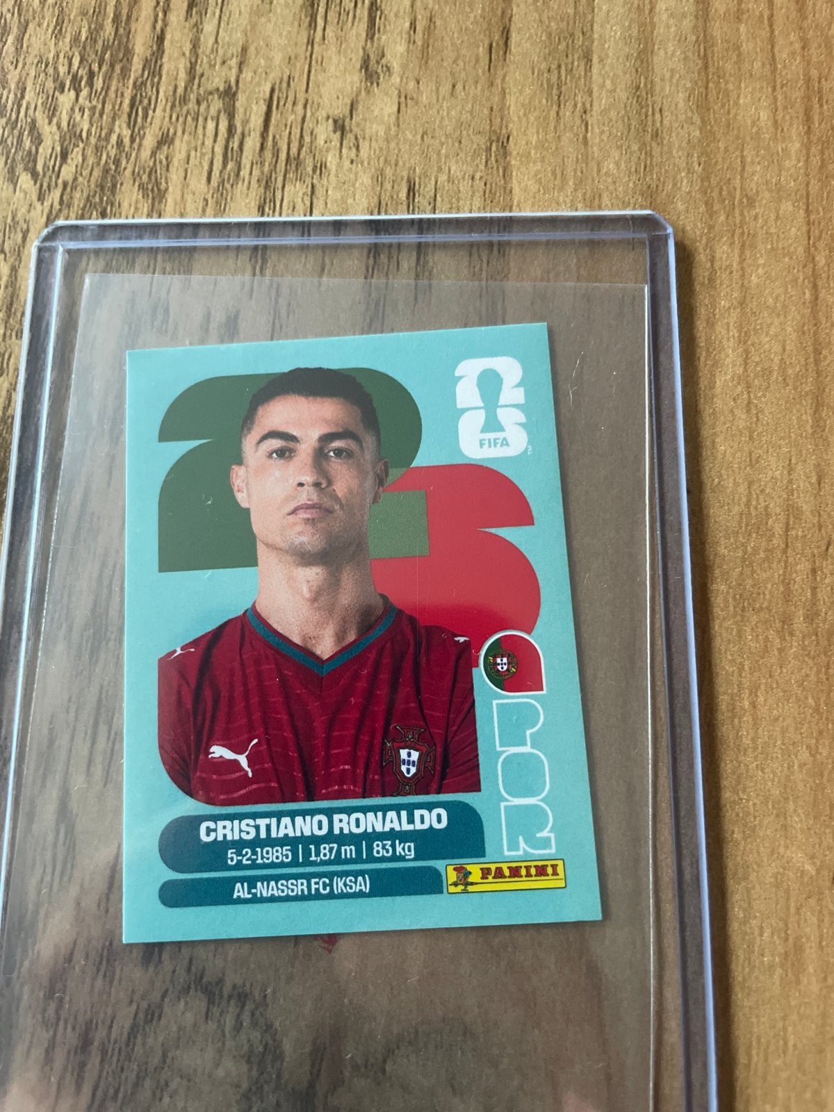 Cristiano Ronaldo Panini FIFA Spelerskaart, Ophalen of Verzenden, Zo goed als nieuw, Buitenlandse clubs, Spelerskaart