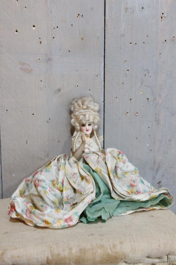 oude wassen boudoir doll, Antiek en Kunst, Ophalen of Verzenden
