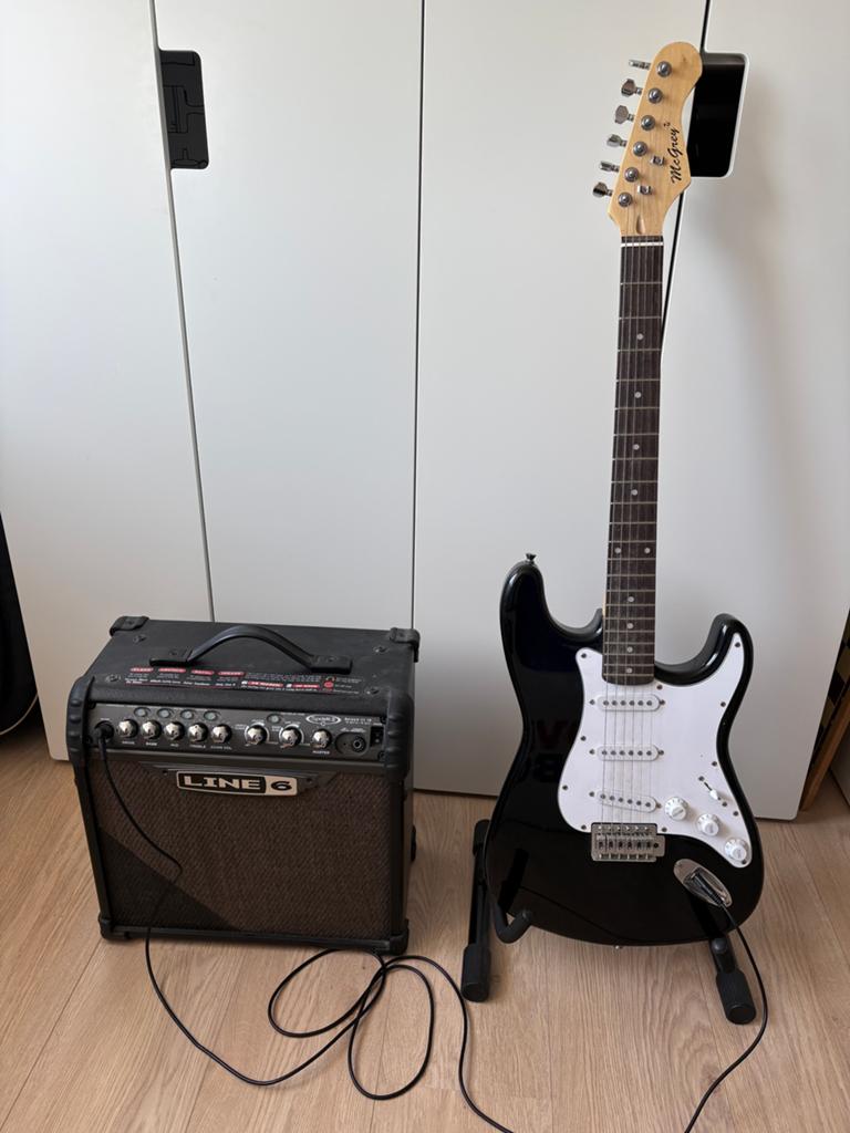 Electrische gitaar met versterker, Met versterker, Zo goed als nieuw, Solid body, Ophalen