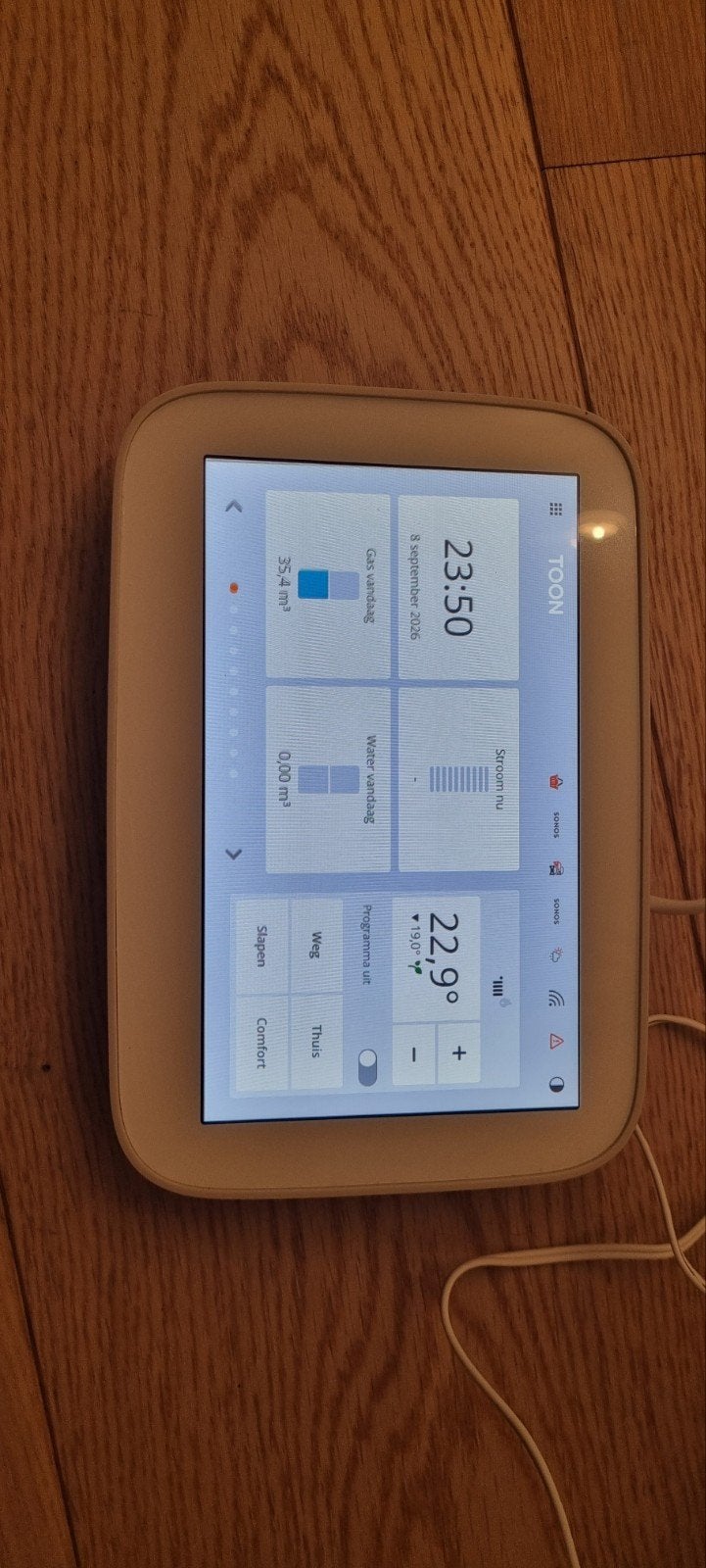 Toon slimme thermostaat met ketelmodule, Doe-het-zelf en Verbouw, Ophalen of Verzenden, Slimme thermostaat, Zo goed als nieuw