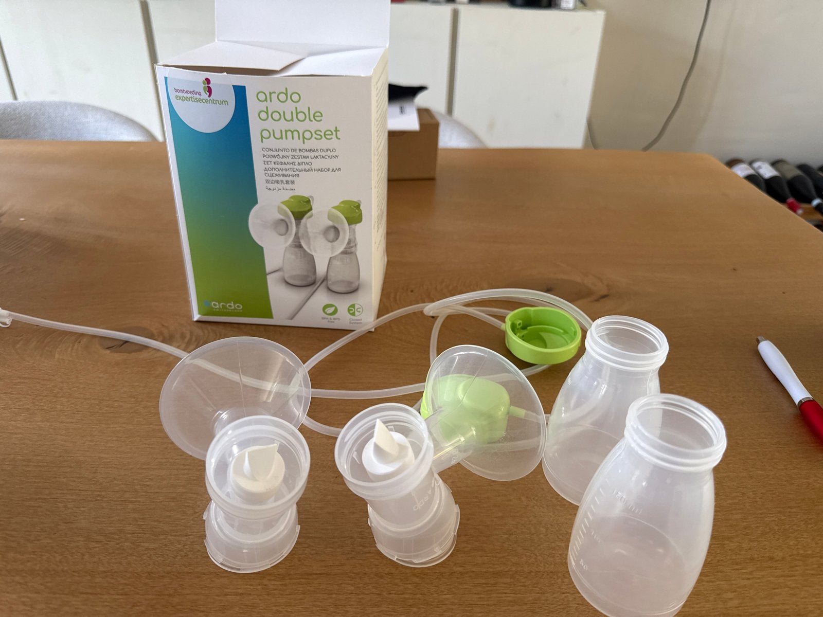 Ardo dubbele pumpset, Dubbelzijdig, Ophalen of Verzenden, Zo goed als nieuw, Borstkolf