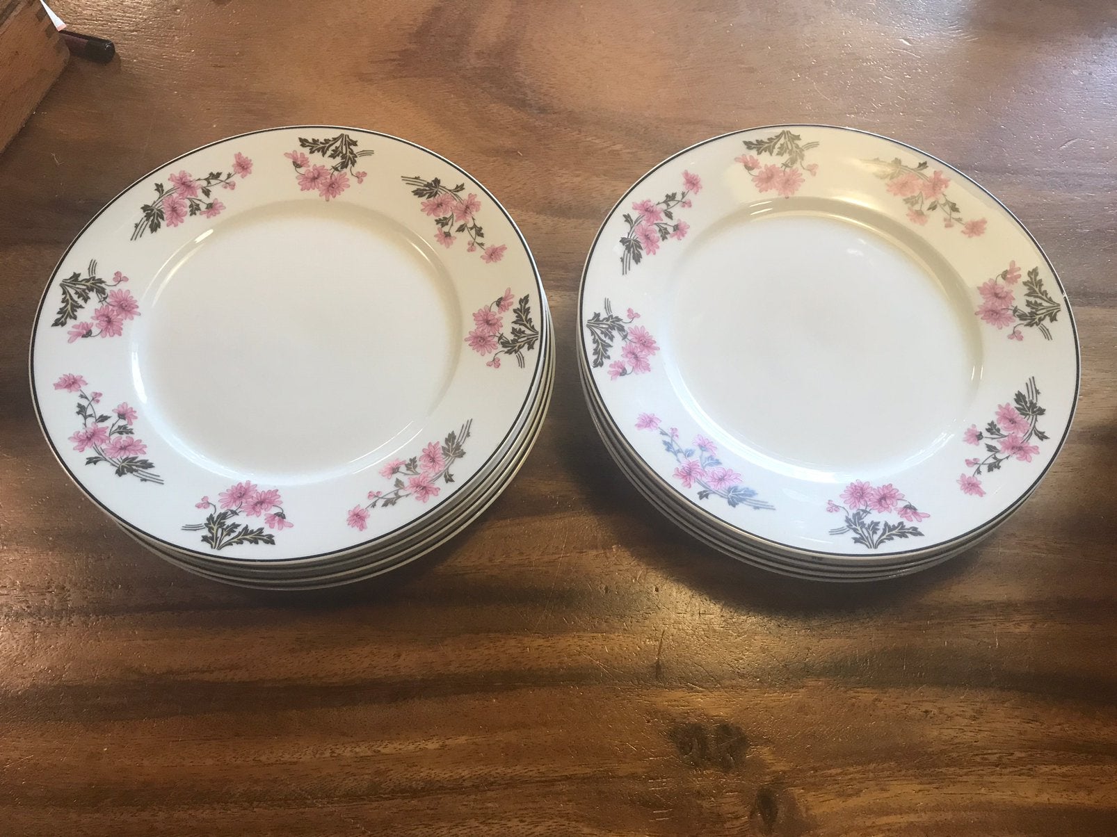 Limoges,vintage 16 platte borden,bloemmotief,doorsnee 24.5cm, Antiek en Kunst, Ophalen of Verzenden