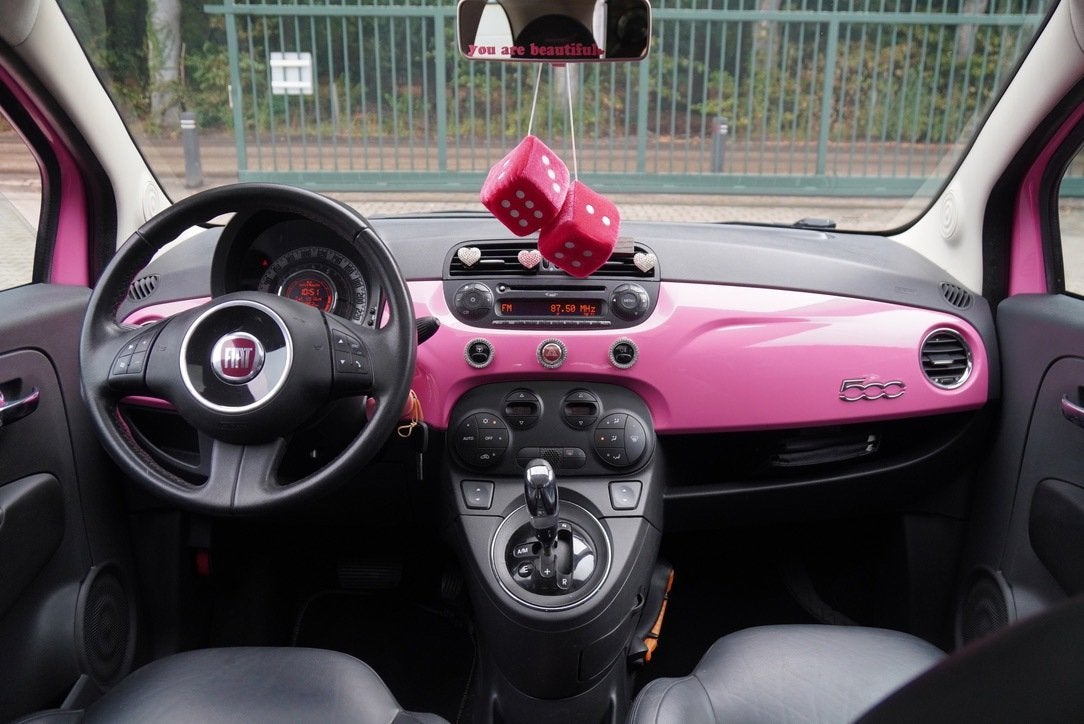 Fiat 500 1.2 Lounge ROSA AUTOMAAT PANO LEDER CLIMA, Auto's, Euro 5, Gebruikt, Bedrijf, Handgeschakeld